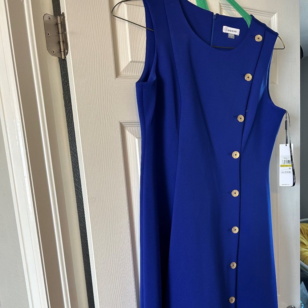 Sleeveless Blue Calvin Klein Dress size 14